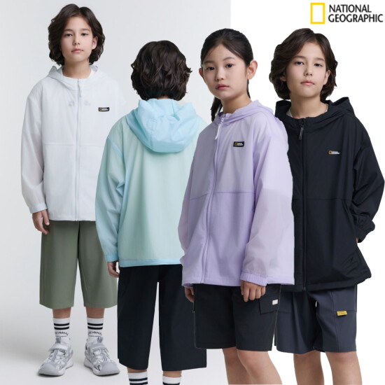 [내셔널지오그래픽키즈(이월(백))]키즈 초경량 바람막이 점퍼 K252UJK020