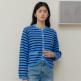 [엽페(서울쇼룸)][엽페] STRIPE KNIT JACKET_BLUE