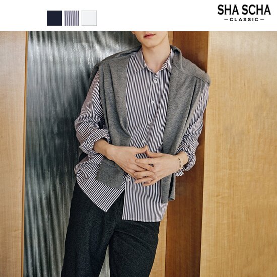 [홈쇼핑인기]샤샤 남성 링클프리 베이직 셔츠 1종