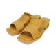 [포멜카멜레][포멜카멜레] 베이직 스티치 샌들 MUSTARD 3cm (FKS1F1SS102Y2)