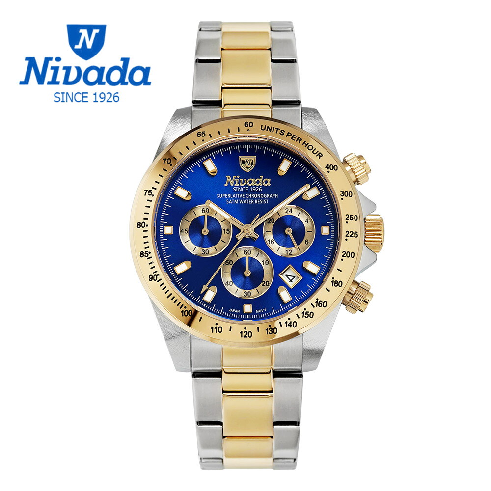 니바다 [NIVADA] 니바다 남성용 크로노그래프 메탈 시계 1003