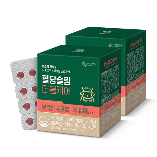 [대상웰라이프][대상웰라이프] 혈당슬림 더블케어 (300 mg×168캡슐) 2통