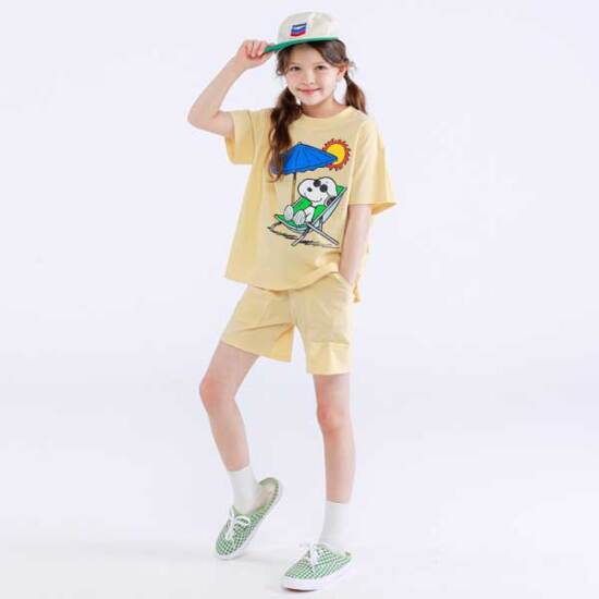 [아이러브제이]P.태닝 스누피 4부 상하 SET JVUSE06