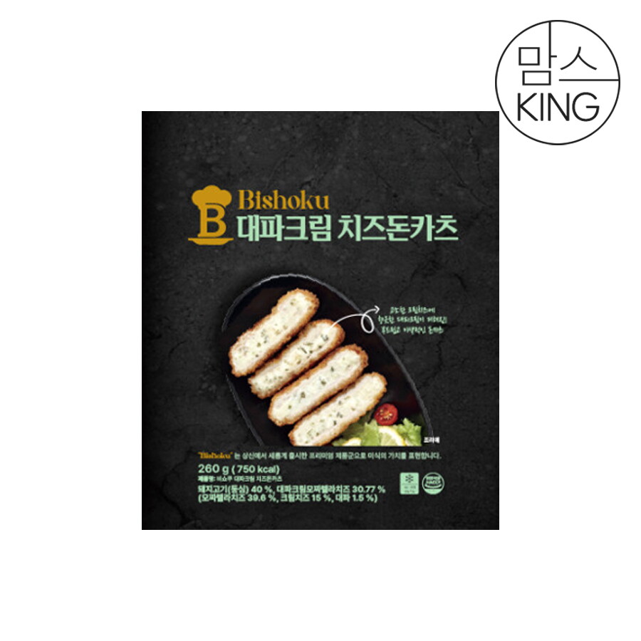 맘스킹 (맘스킹) 상신 돈까스 유탕 비쇼쿠 대파크림 치즈돈카츠 260g