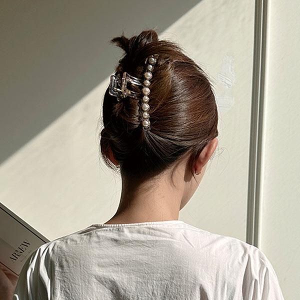 교보문고 아르뉴 진주 달린 헤어 올림머리 집게핀