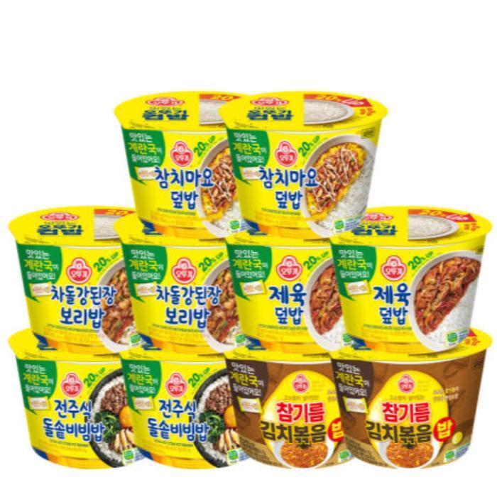 셀러허브 식품 오뚜기 참치마요 차돌 제육 돌솥 비빔밥 김치볶음 X2