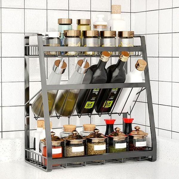 알티피아 [하프클럽/알티피아]양념통 정리대 3단 주방 수납 선반 조리도구 정리함