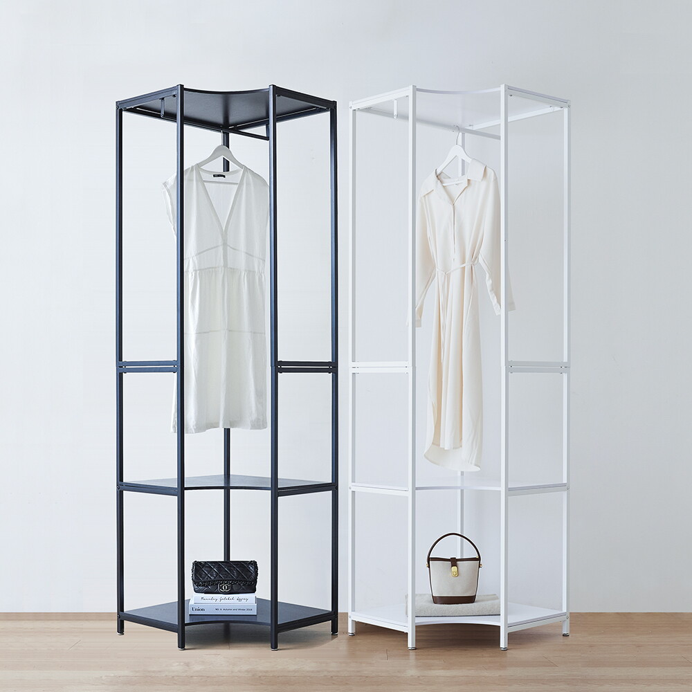 베스트바이글로벌 모빌리아 [모빌리아]시스템행거 드레스룸 옷장 철제 코너행거 MB1090004