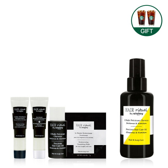 [헤어리추얼바이시슬리]프리셔스 헤어 케어 오일 100ml 기획세트 (+2잔 스타벅스)