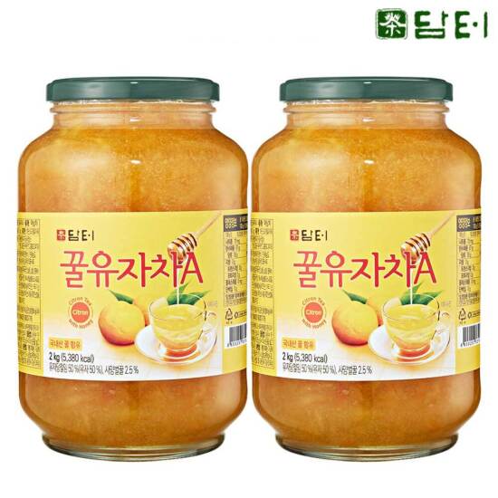 [담터]담터 꿀유자차A 2kg x 2개