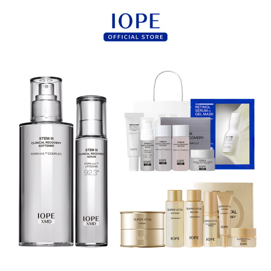 [아이오페][미위크LIVE+][아이오페]XMD 스템3 클리니컬 리커버리 세럼 50ml + 소프너 130ml