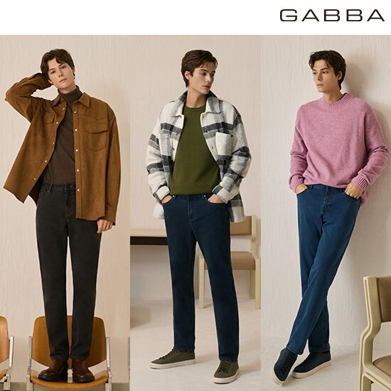 [가바](가바) 25FW 남성 이중직 웜기모 데님 3종