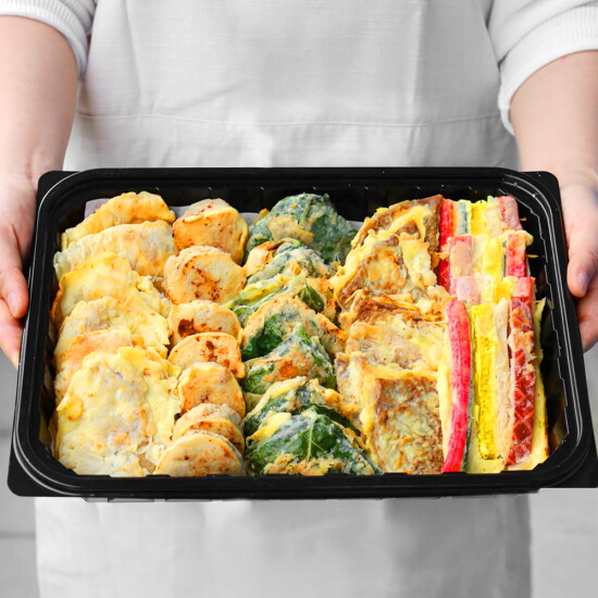 [세이브밀](수제전) 모듬전 5종 1kg (육전/오색꼬지/동그랑땡/동태전/깻잎전)