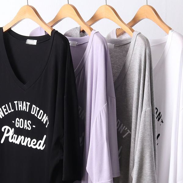 시드마켓 [하프클럽/시드마켓]웰 브이 루즈 반팔티 307D454S 빅사이즈 여성 509