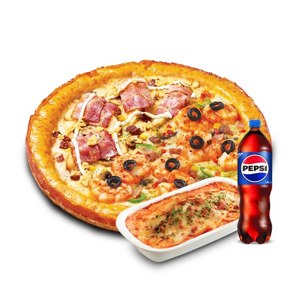 스마트콘 미스터피자 (미스터피자) 하프앤하프M+오븐스파게티+콜라1.25L