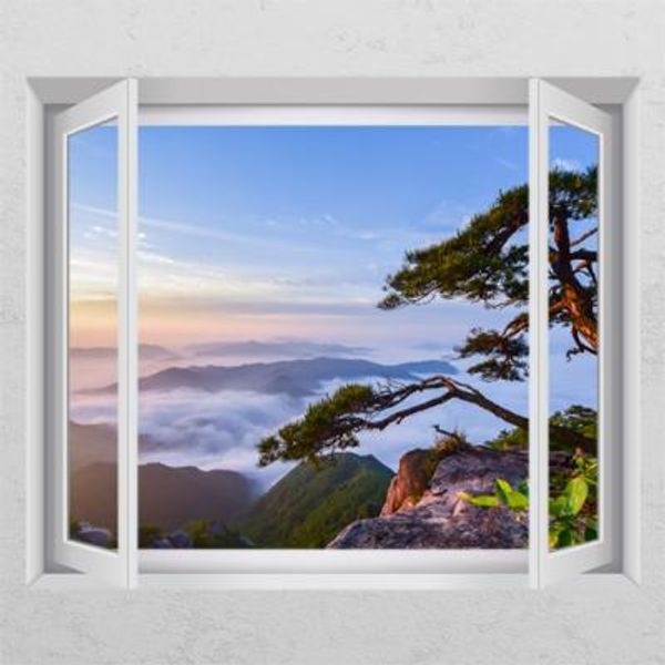 교보문고 꾸밈 cr563-대둔산풍경 창문그림액자