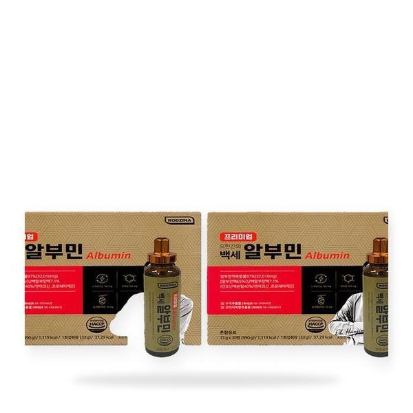 주식회사 셀러허브_레이틀리 하프클럽(식품) [하프클럽/기타]로지나 프리미엄 오한진 백세 알부민 마시는 알부민 2박스(SH)