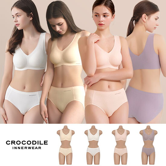 [크로커다일 언더웨어 ]크로커다일 인견 블렌디드 감탄브라 4세트