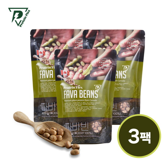 [프로틴플렉스][프로틴플렉스]캐나다 파바빈 식물성 단백질 원물 콩 400g x 3팩
