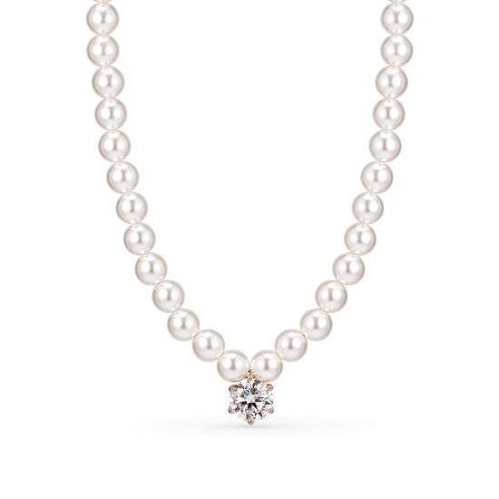 [도로시][도로시] 14k 모이사나이트 캐럿 스와진주 비드 목걸이(6mm)_2CT