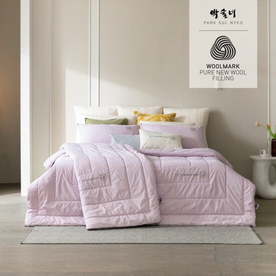 [박술녀]O[방송에서만 1+1][SS]호주산 양모100 피그먼트 순면 이불2+순면 베개커버2