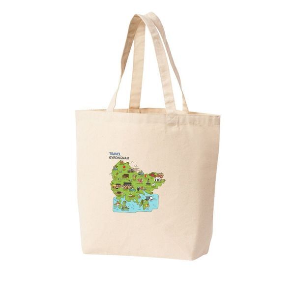 에이치플러스몰 [하프클럽/에이치플러스몰]백 토트백 경남 여행지도 TRAVEL MAP 관광 TOUR 여기 그림 다양한 사이즈