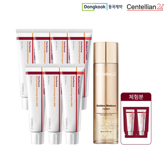[센텔리안24][광클절패키지] 마데카크림 시즌7 50ml*7 +골든 에센스 120ml +[무료체험]크림1ml*2