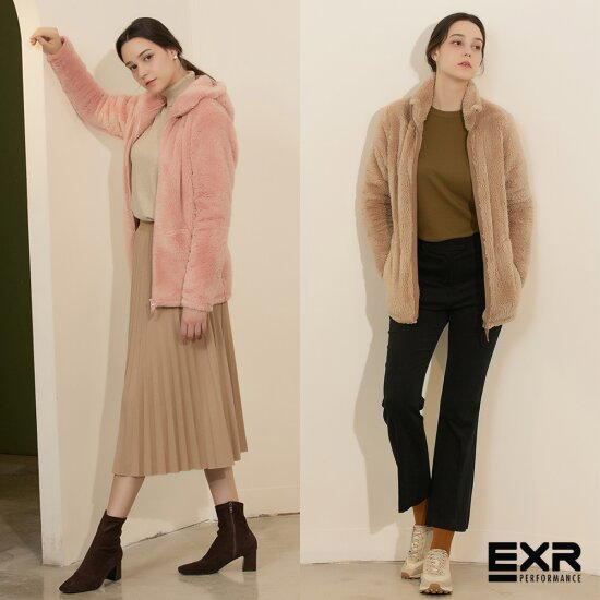 [EXR] 여성 NEW 실키 후리스 집업 자켓 2종택1