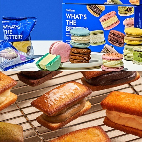 주식회사 조인앤조인 널담 [고식이섬유 디저트] 4.5cm 높이 뚱카롱 마카롱 8구 1BOX+뚱낭시에 8개입 1BOX