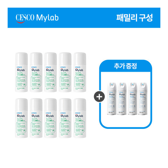 [세스코][패밀리] 세스코 마이랩 모기/진드기 기피제 10개 + 살충제 4개