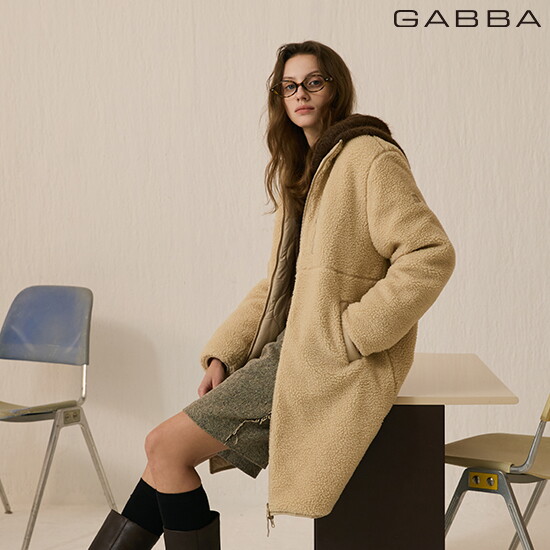 [가바](가바) 25FW 여성 롱 리버시블 플리스 패딩 점퍼