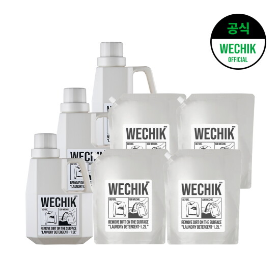 [위칙]선공개 [세제패키지] 파워효소 액체세제1.5L 3개 + 리필 1.2L 4개