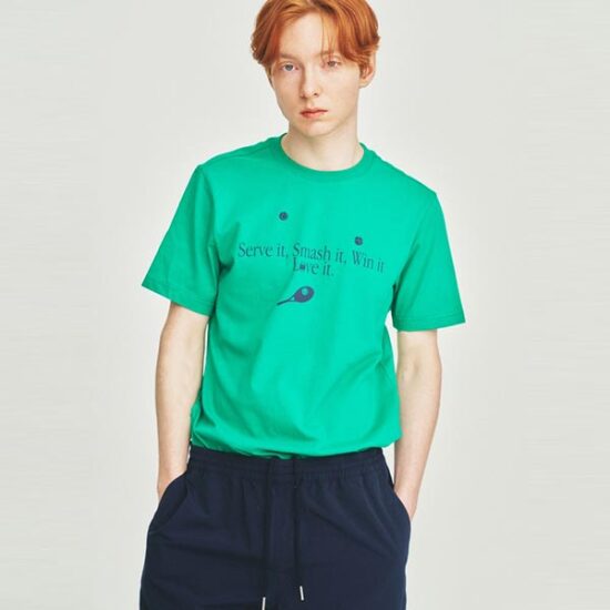 [휠라][FILA] [휠라] (온라인 단독)Fila tennis 레터링 반팔티셔츠 (FE2RSF5111X_GRN) (FE2RSF5111X_GRN)