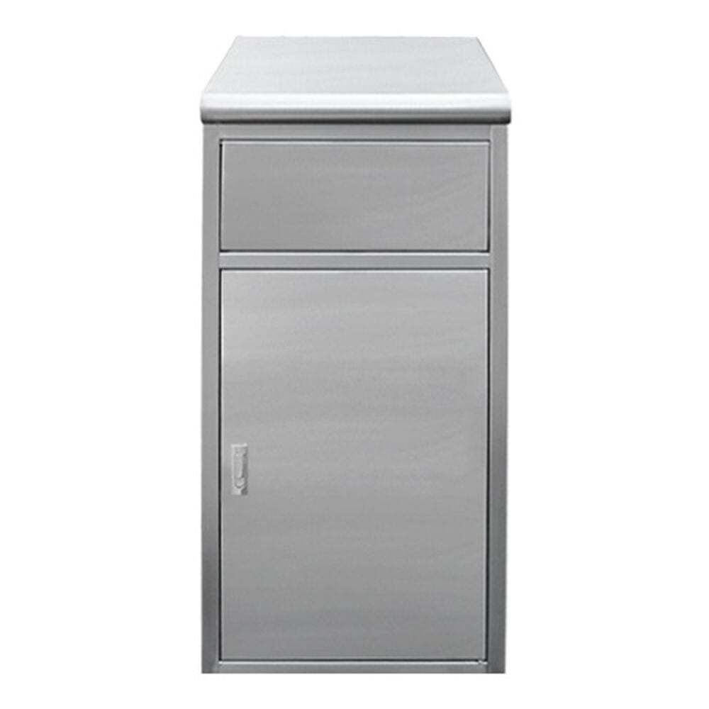 한미스테인레스 친절한탄씨 한미스테인레스 사각휴지통A라운드 H2-2 450x450x950 분리수거통 사무실 업소