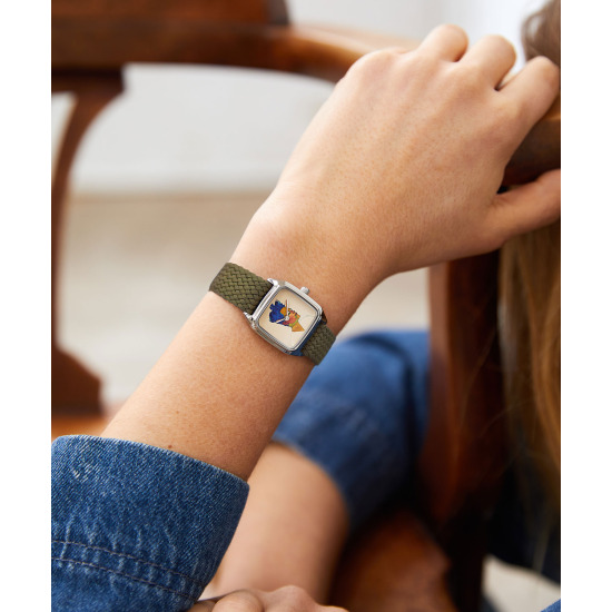 [랩스]프리마 에곤(올리브 스트랩) + 14mm 그레이 실버 스트랩