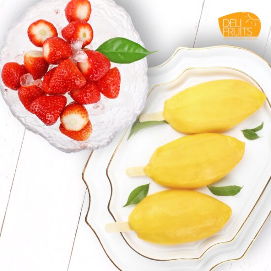 [델리후르츠] 아이스 망고바 60g x 10개 + 아이스 딸기 1kg