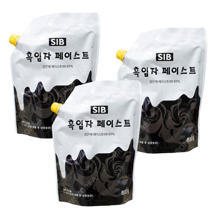 셀러허브 식품 선인 흑임자 페이스트 800g 3개 검은깨 라떼 아이스크림