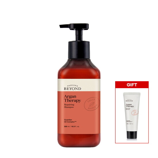 [비욘드(화장품)]비욘드 아르간 테라피 리페어링 샴푸 500ml + 샴푸 100ml 증정