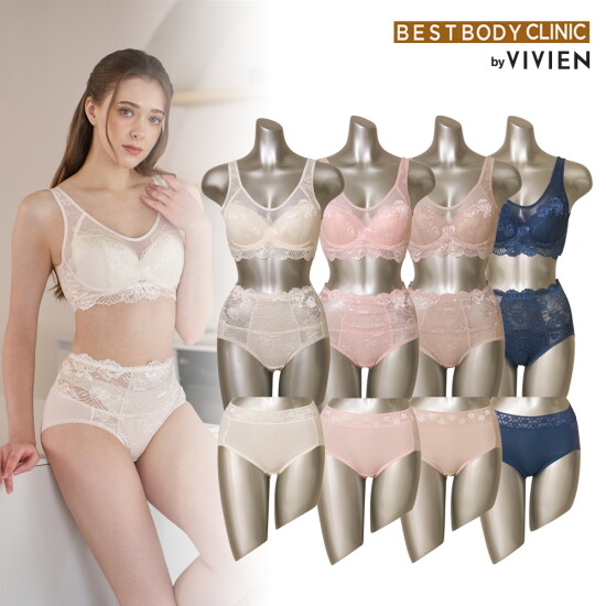 [BBC by 비비안]비비안 BBC 레이스 보정 브라팬티 4SET+세컨팬티 4종 패키지