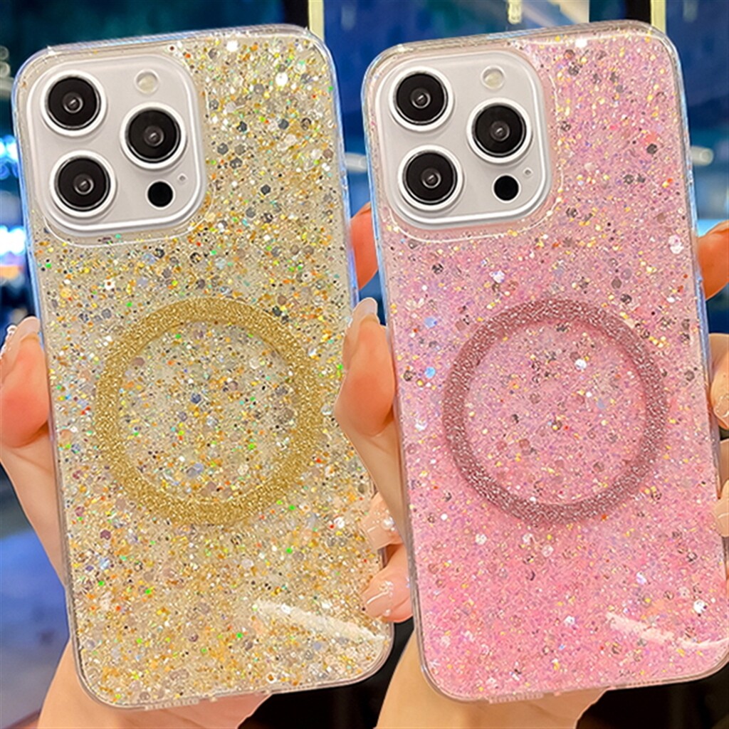 수나르 수나르 샤오미 홍미노트14프로 5G 맥세이프 럭셔리 글리터 펄 심플 젤리 핸드폰 케이스