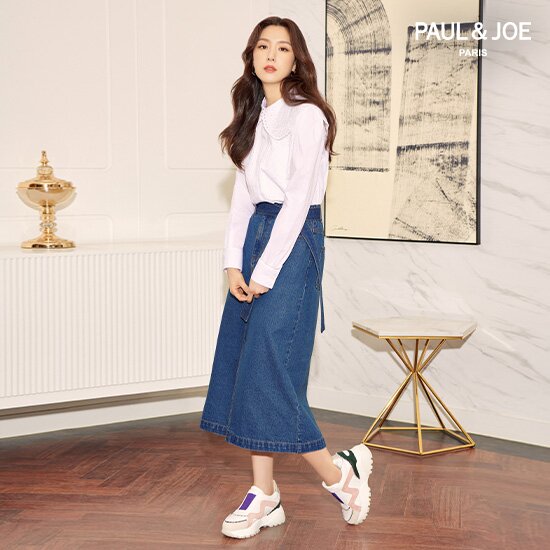 폴앤조  벨티드 데님스커트 1종