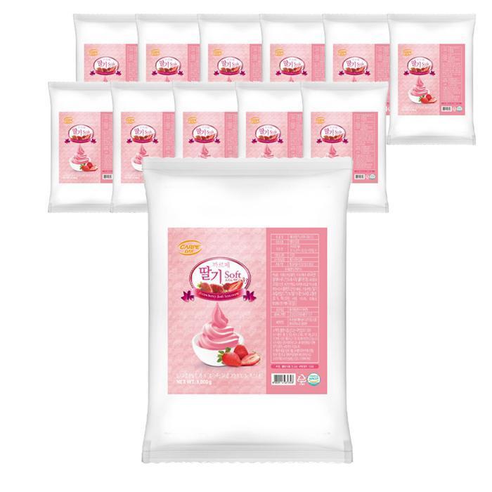 셀러허브 식품 대호 까르페 딸기 소프트 아이스크림 1kg 12개 아이스 밀크