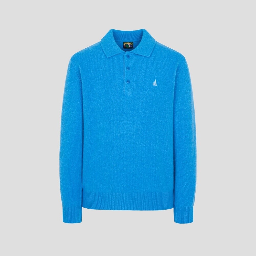 상세참조 빈폴(AVE) 푸즈예티 칼라넥 니트 - 블루 BC5X51C60P