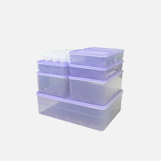 [땡스소윤]★시즌3★[물가안정세트] 냉동실용기 3200ml*1개, 1300ml*2개, 600ml*2개, 300ml*2개