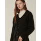 [비뮤즈맨션(영패션)](27번)(비뮤즈맨션)Ribbon point knit cardigan - Charcoal (BE23FKN001CC)