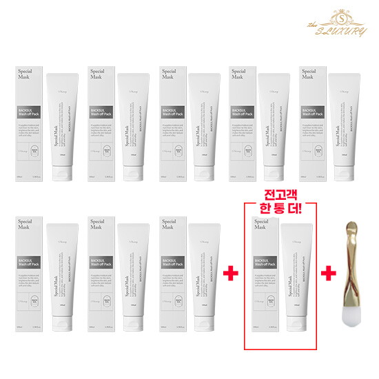 [더에스럭셔리]★올해 단한번 역대 최대용량★ §에스테틱 케어§ 백설 스페셜 워시오프팩 매진패키지 (100ml*9 + 실리콘 붓*1