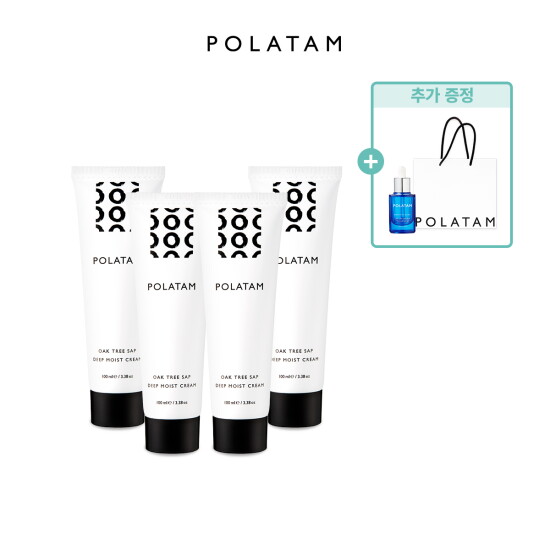 [폴라탐][폴라탐][기획 세트][정상가 124,000원] 딥 모이스트 크림 4개 (+리셋 오일 본품1 + 쇼핑백L)