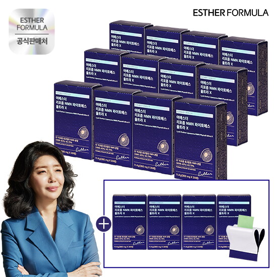 [에스더포뮬러]★본품 역대최다! 4박스 더★ 여에스더 리포좀 NMN 파이토에스 울트라 X 16개월분(30매x16박스)