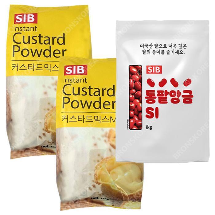 셀러허브 식품 커스타드믹스엠 1kg 2개 + 통팥 앙금 1kg 1개 붕어빵 슈크림