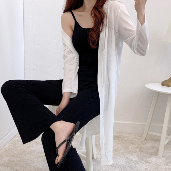 모노위크 모노위크 [모노위크][600장판매/당일배송] 얇고 시원한 여름  루즈핏 오픈 로브 숄 롱가디건